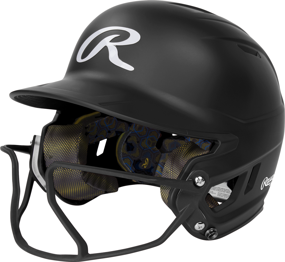 Schlaghelm Rawlings MACH HI-VIZ MIT ANGESCHLOSSENEM VIZSBFG (6 3/8" - 7 1/8") JUNIOR